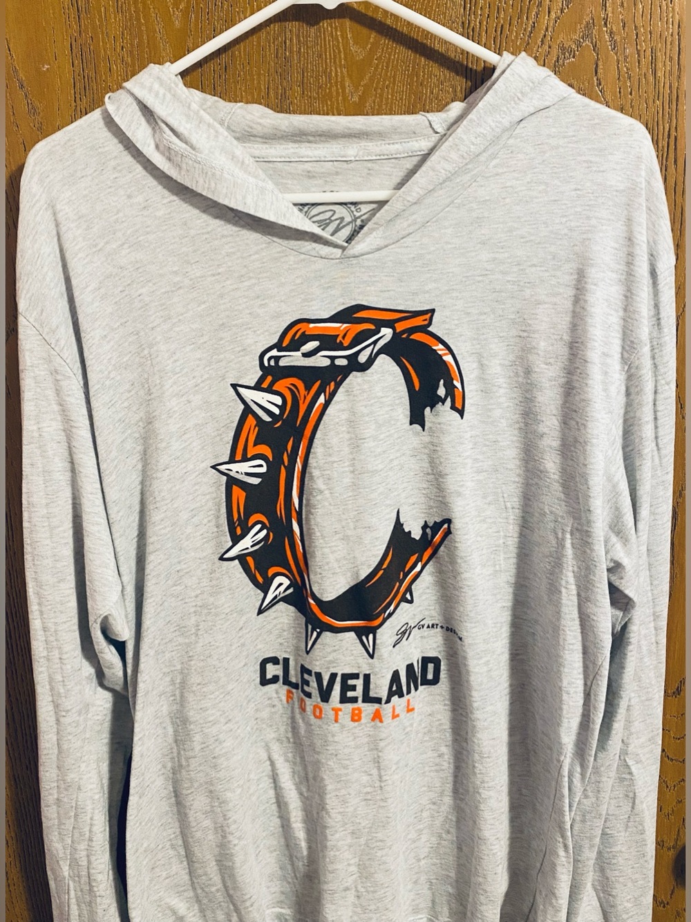 GV Artwork Cleveland Browns Graphic Lightweight Pullover Hoodie